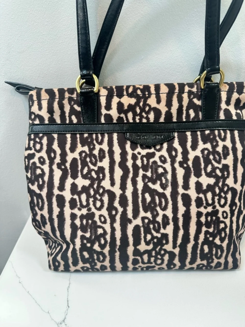 Coach Ocelot Tote Bag with Black Handles - Picture 4 of 10